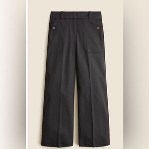 J.Crew Sydney Wide Leg Trousers in Bi-Stretch Cotton